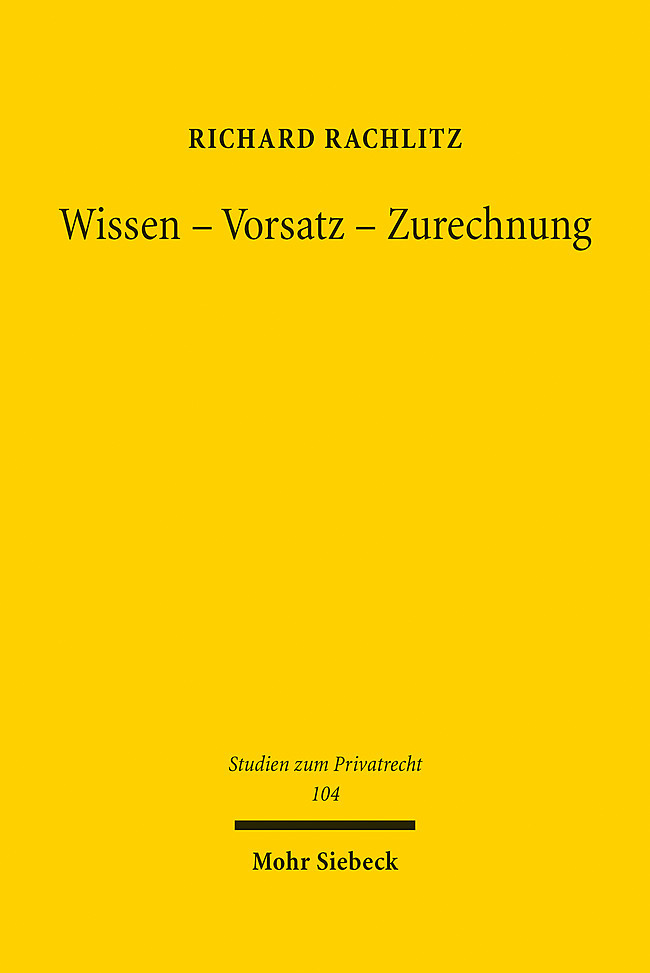 Wissen - Vorsatz - Zurechnung main product photo