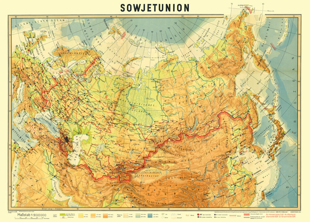Historische Karte: SOWJETUNION 1951 (gerollt) main product photo