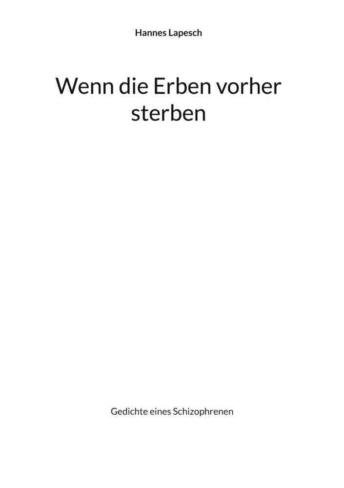 Wenn die Erben vorher sterben main product photo