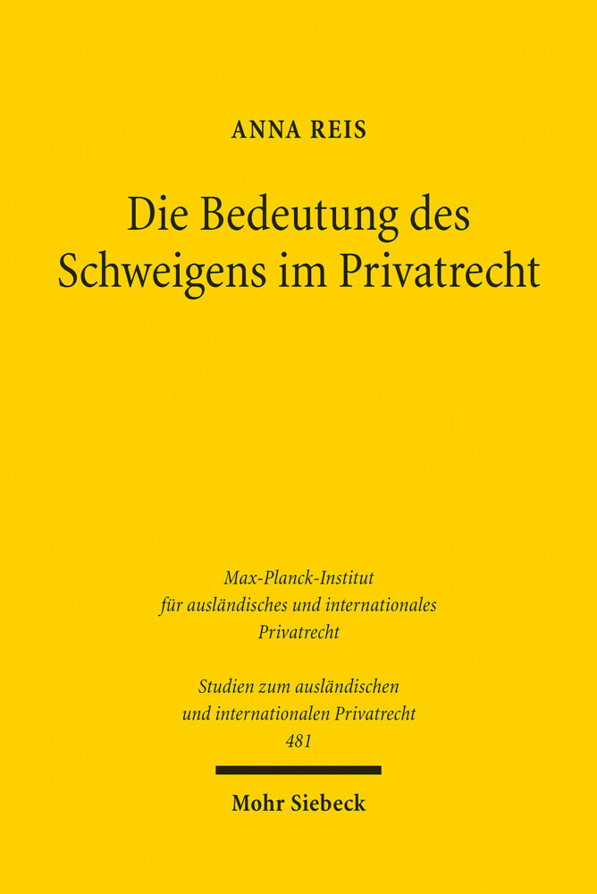 Die Bedeutung des Schweigens im Privatrecht main product photo