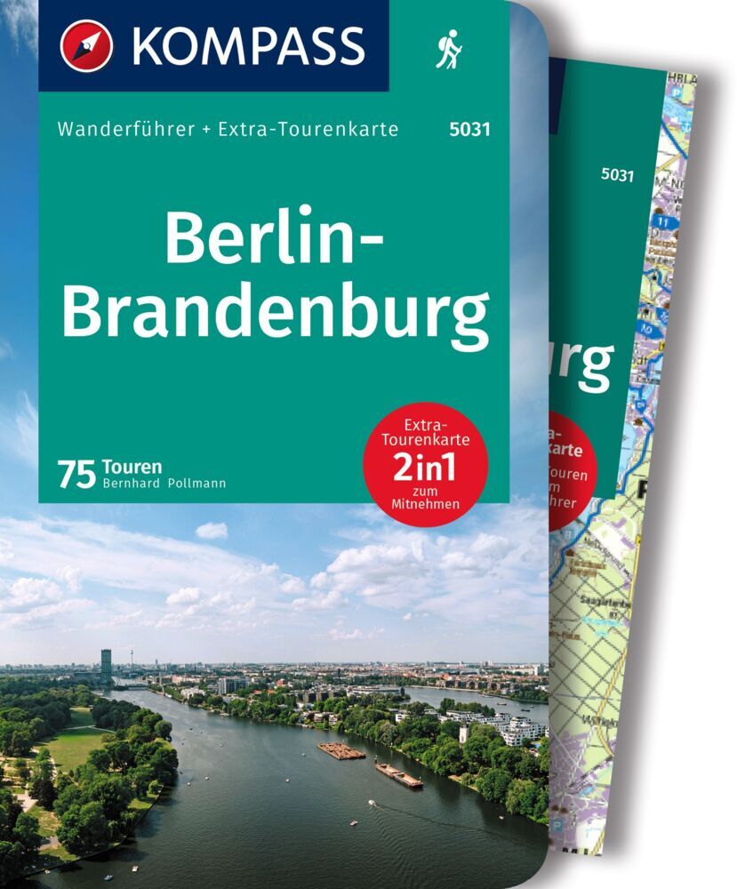 KOMPASS Wanderführer Berlin-Brandenburg, 75 Touren mit Extra-Tourenkarte main product photo