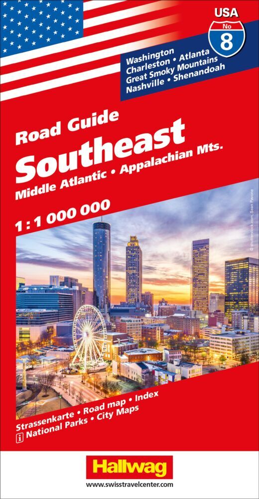 Hallwag Strassenkarte USA, Southeast 1:1 Mio. main product photo