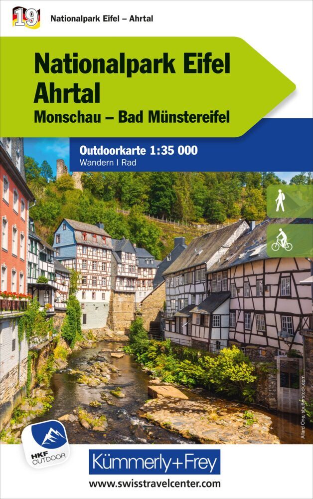 Kümmerly+Frey Outdoorkarte Deutschland 19 Nationalpark Eifel, Ahrtal 1:35.000 main product photo
