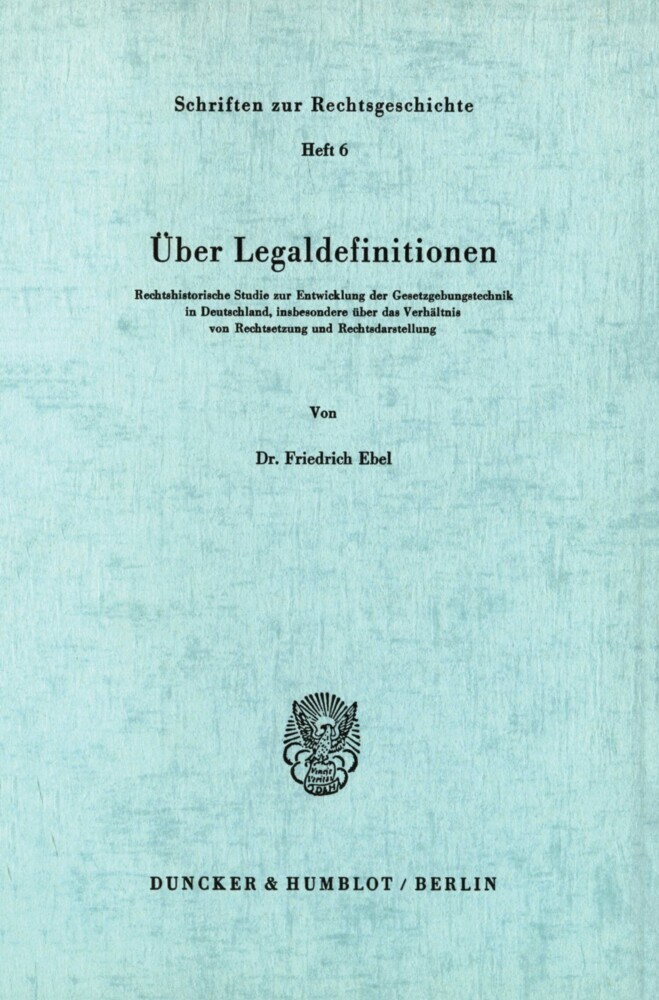 Über Legaldefinitionen. main product photo