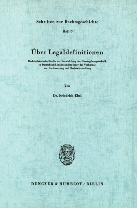 Über Legaldefinitionen.