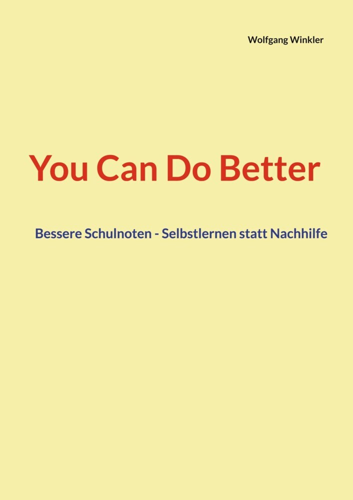 You Can Do Better main product photo