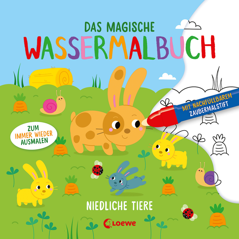 Das magische Wassermalbuch - Niedliche Tiere main product photo