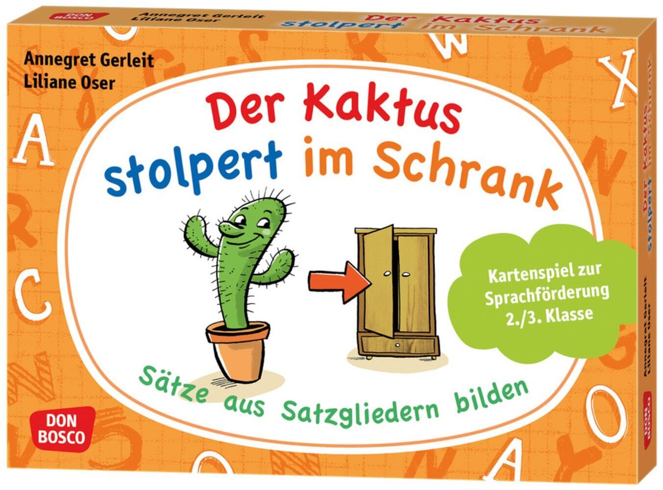 Der Kaktus stolpert im Schrank. Sätze aus Satzgliedern bilden main product photo