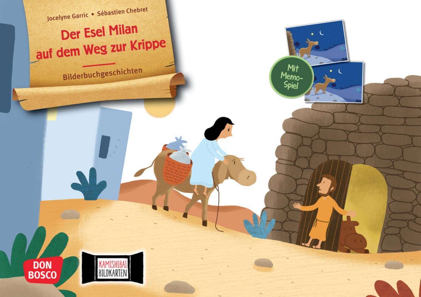 Der Esel Milan auf dem Weg zur Krippe. Kamishibai Bildkartenset main product photo