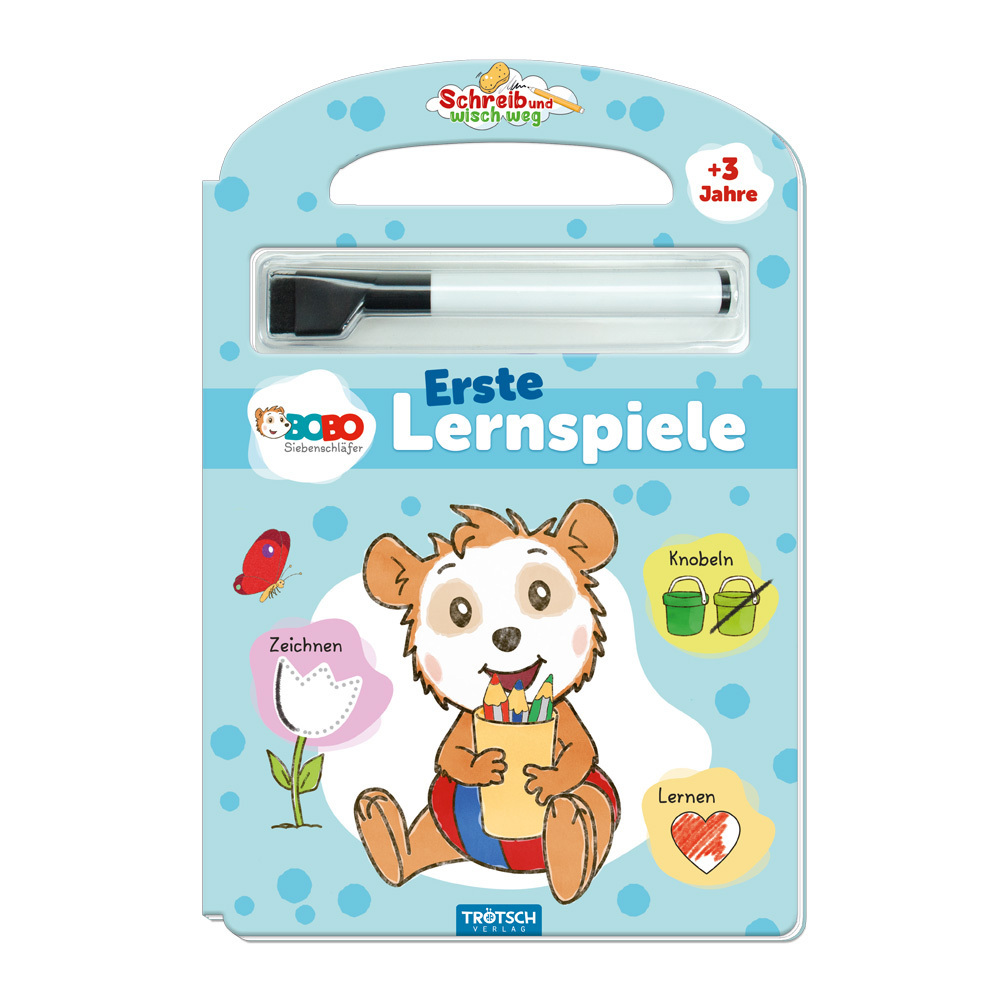 Trötsch Bobo Siebenschläfer Schreib und wisch weg Pappenbuch Erste Lernspiele main product photo