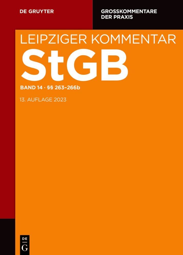 Strafgesetzbuch. Leipziger Kommentar, §§ 263-266b main product photo
