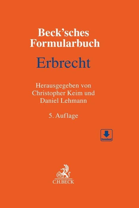 Beck'sches Formularbuch Erbrecht main product photo
