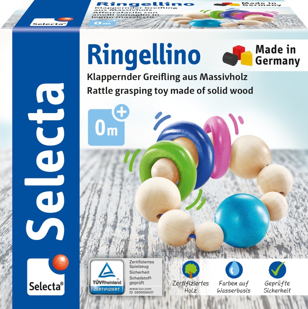 Selecta Ringellino, klappernder Greifling, 8,5 cm main product photo