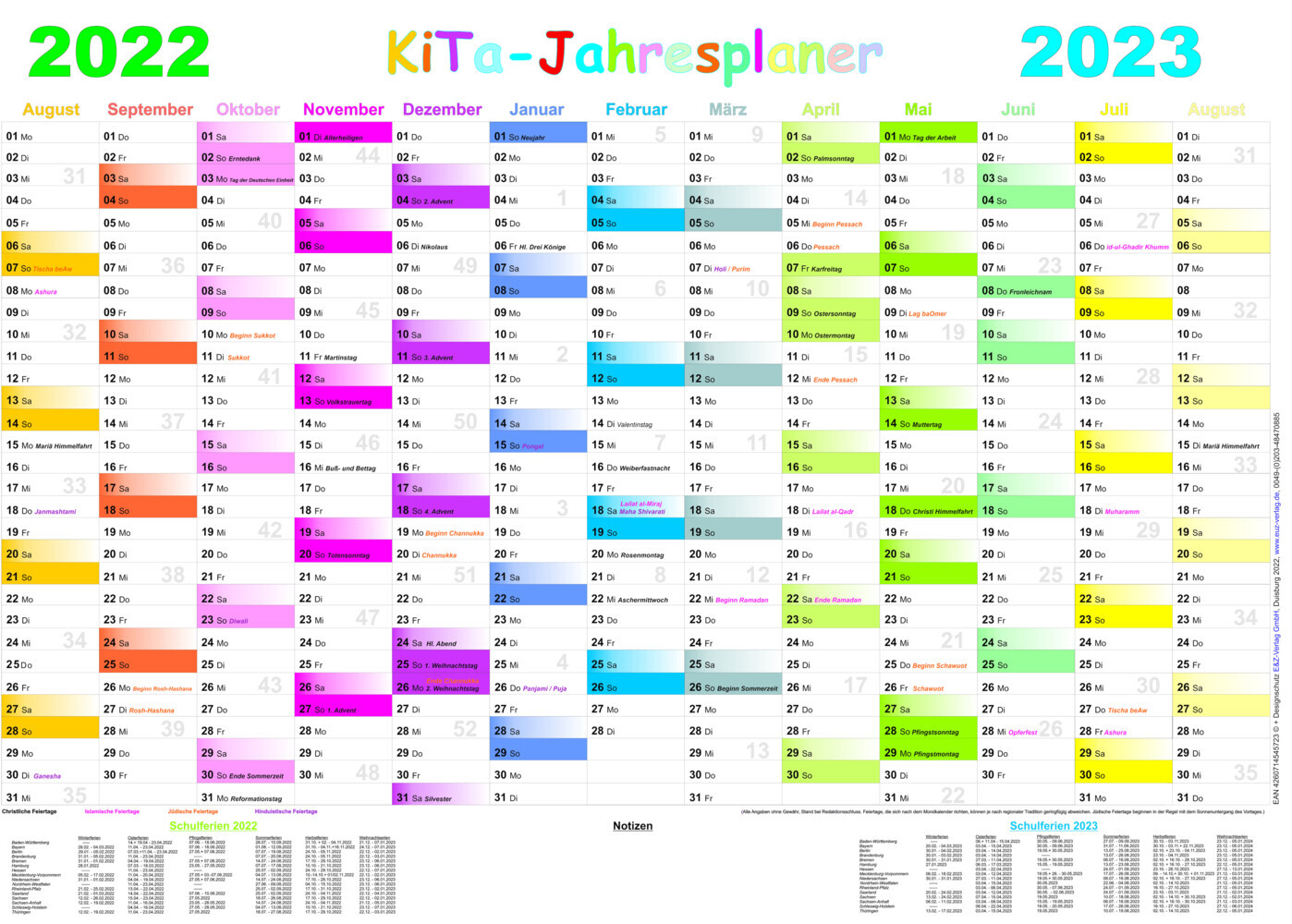 Kita-Jahresplaner 2022/2023-Set main product photo