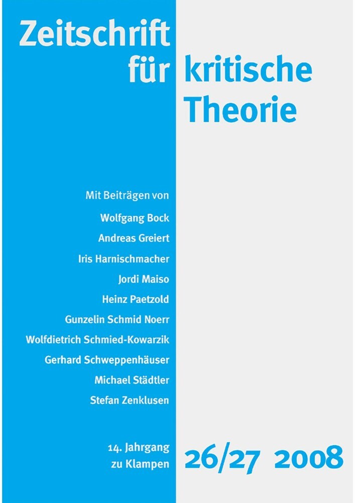 Zeitschrift für kritische Theorie / Zeitschrift für kritische Theorie, Heft 26/27 main product photo