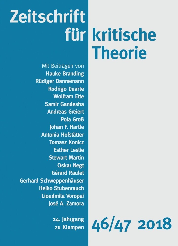 Zeitschrift für kritische Theorie / Zeitschrift für kritische Theorie, Heft 46/47 main product photo