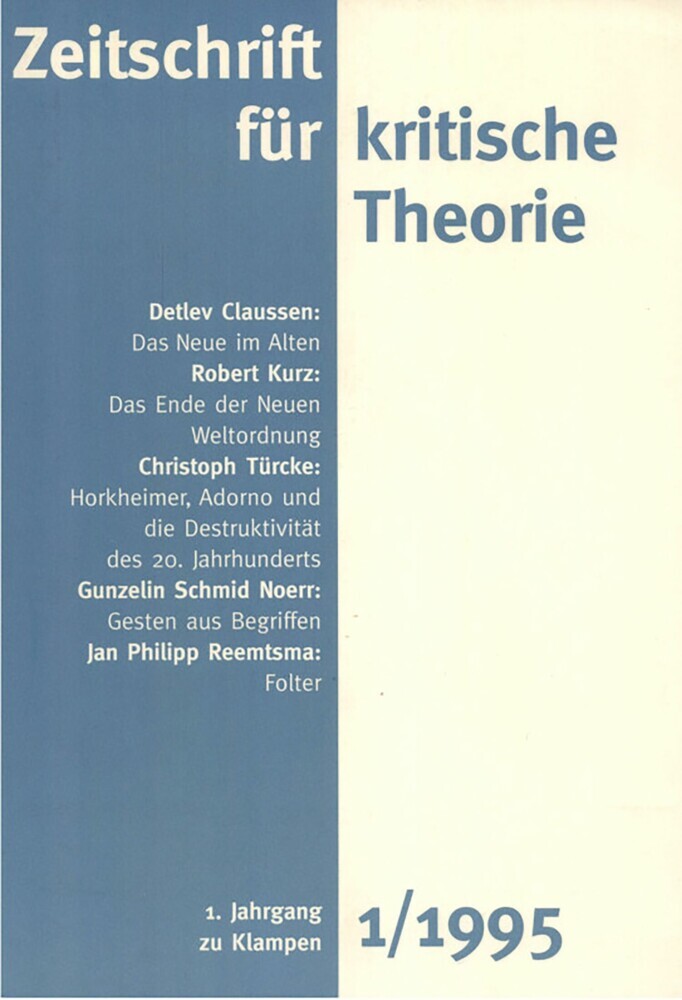 Zeitschrift für kritische Theorie / Zeitschrift für kritische Theorie, Heft 1 main product photo