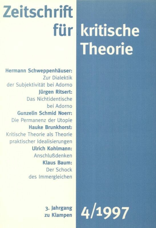 Zeitschrift für kritische Theorie / Zeitschrift für kritische Theorie, Heft 4 main product photo