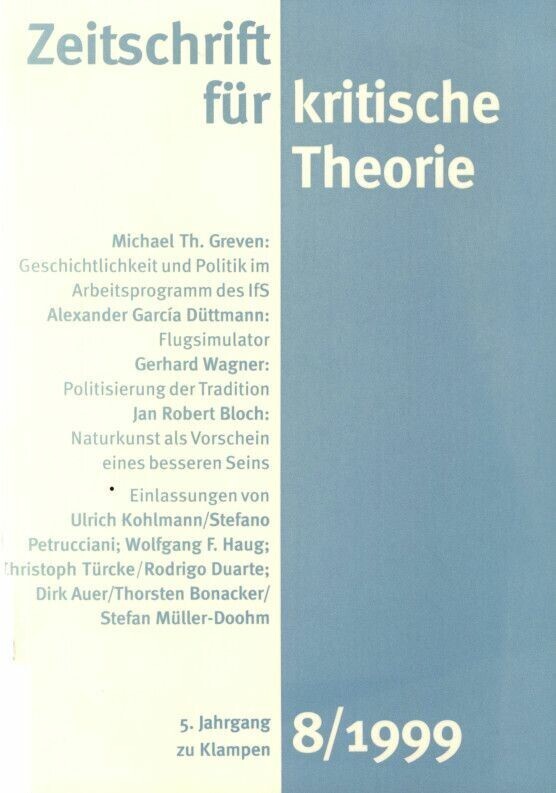 Zeitschrift für kritische Theorie / Zeitschrift für kritische Theorie, Heft 8 main product photo