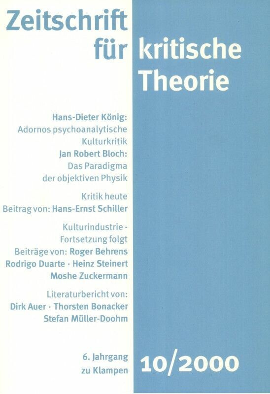 Zeitschrift für kritische Theorie / Zeitschrift für kritische Theorie, Heft 10 main product photo