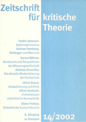 Zeitschrift für kritische Theorie / Zeitschrift für kritische Theorie, Heft 14