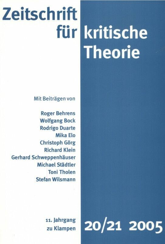 Zeitschrift für kritische Theorie / Zeitschrift für kritische Theorie, Heft 20/21 main product photo