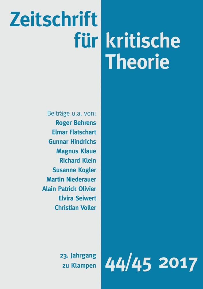 Zeitschrift für kritische Theorie / Zeitschrift für kritische Theorie, Heft 44/45 main product photo