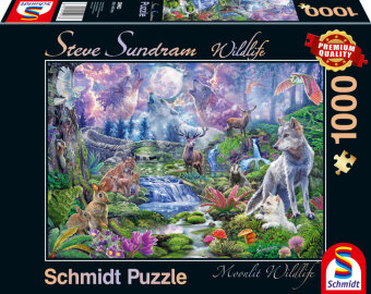 Wildtiere im Mondschein (Puzzle)