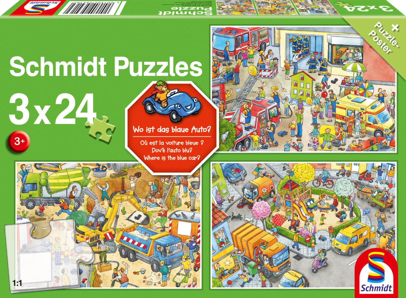 Wo ist das blaue Auto? (Puzzle) main product photo