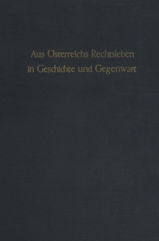 Aus Österreichs Rechtsleben in Geschichte und Gegenwart. main product photo