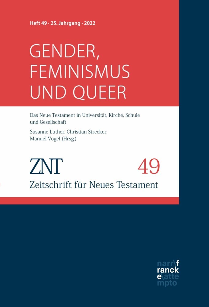 ZNT - Zeitschrift für Neues Testament 25. Jahrgang, Heft 49 (2022) main product photo