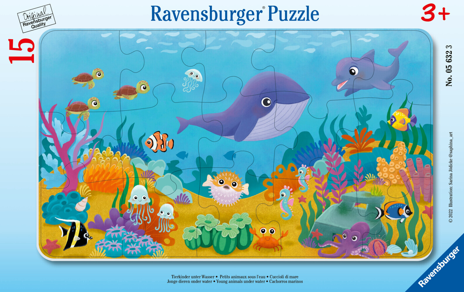 Tierkinder unter Wasser (Kinderpuzzle) main product photo