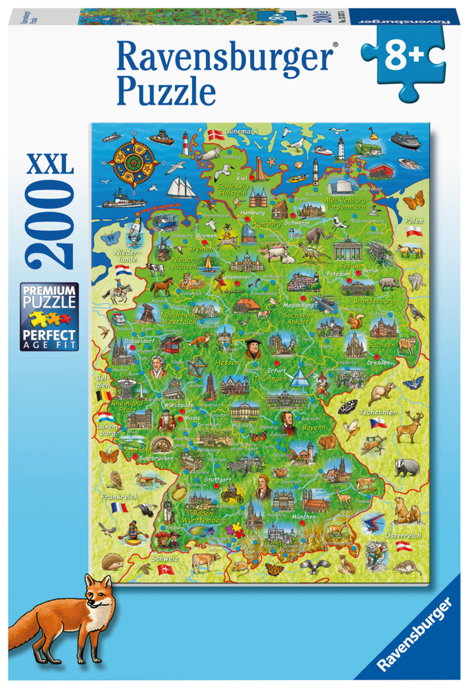 Bunte Deutschlandkarte (Kinderpuzzle) main product photo