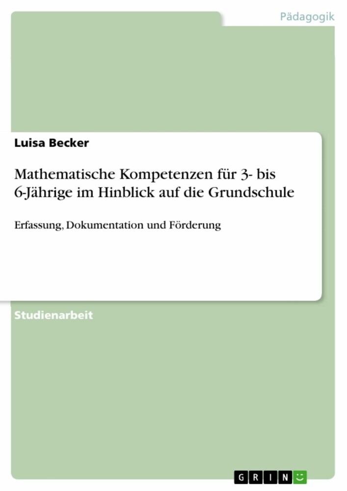 Mathematische Kompetenzen für 3- bis 6-Jährige im Hinblick auf die Grundschule main product photo