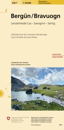 258T Bergün / Bravuogn Wanderkarte