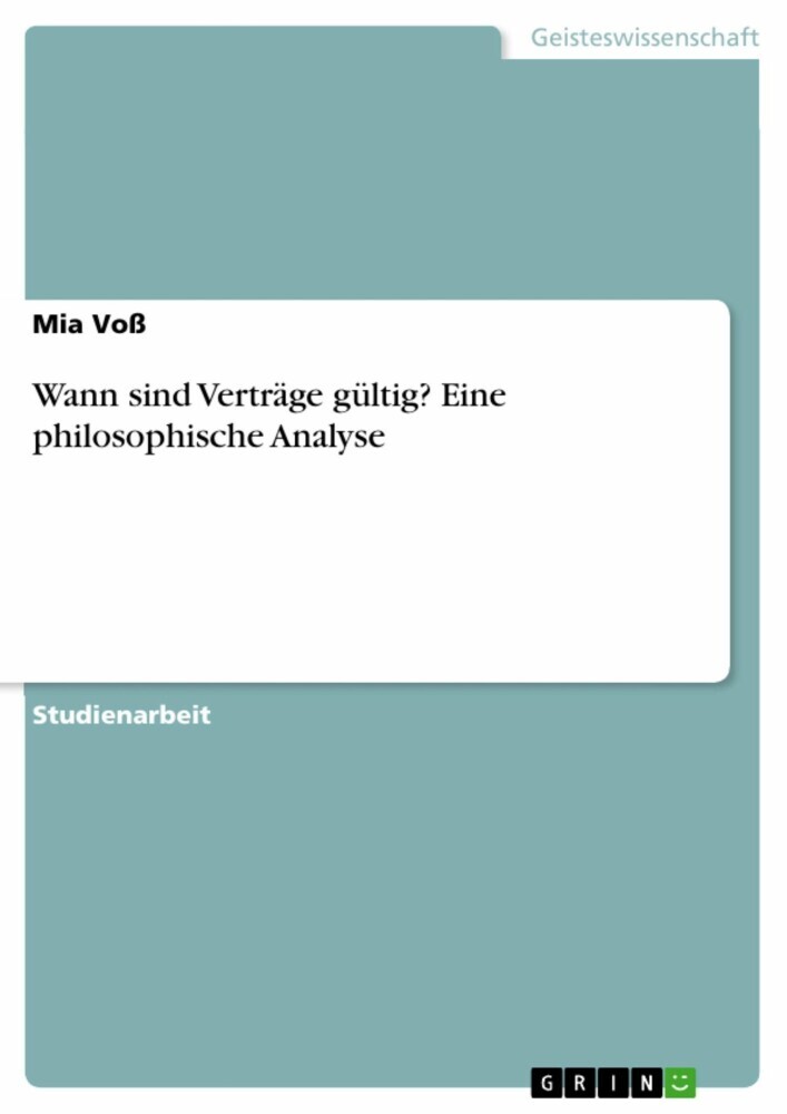 Wann sind Verträge gültig? Eine philosophische Analyse main product photo