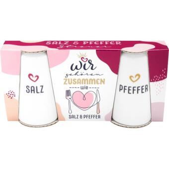 Salz- und Pfefferstreuer Motiv "Wir"