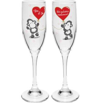 Sektglas Set "Du & Ich"