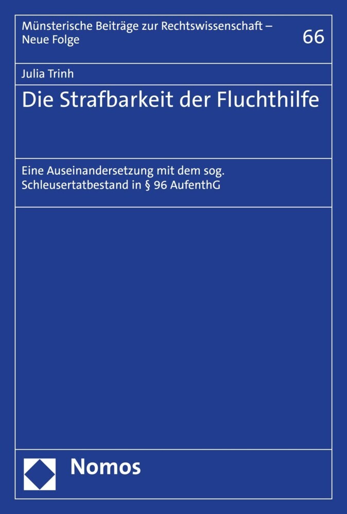 Die Strafbarkeit der Fluchthilfe main product photo