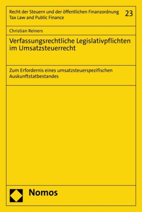 Verfassungsrechtliche Legislativpflichten im Umsatzsteuerrecht