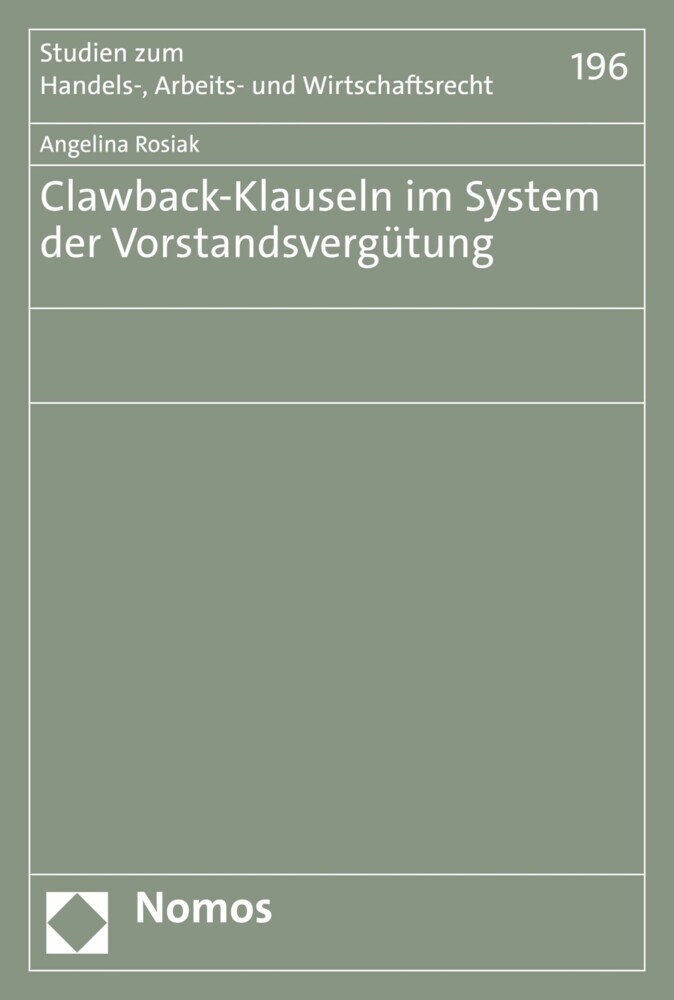 Clawback-Klauseln im System der Vorstandsvergütung main product photo