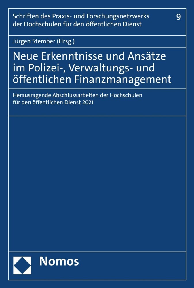 Neue Erkenntnisse und Ansätze im Polizei-, Verwaltungs- und öffentlichen Finanzmanagement main product photo