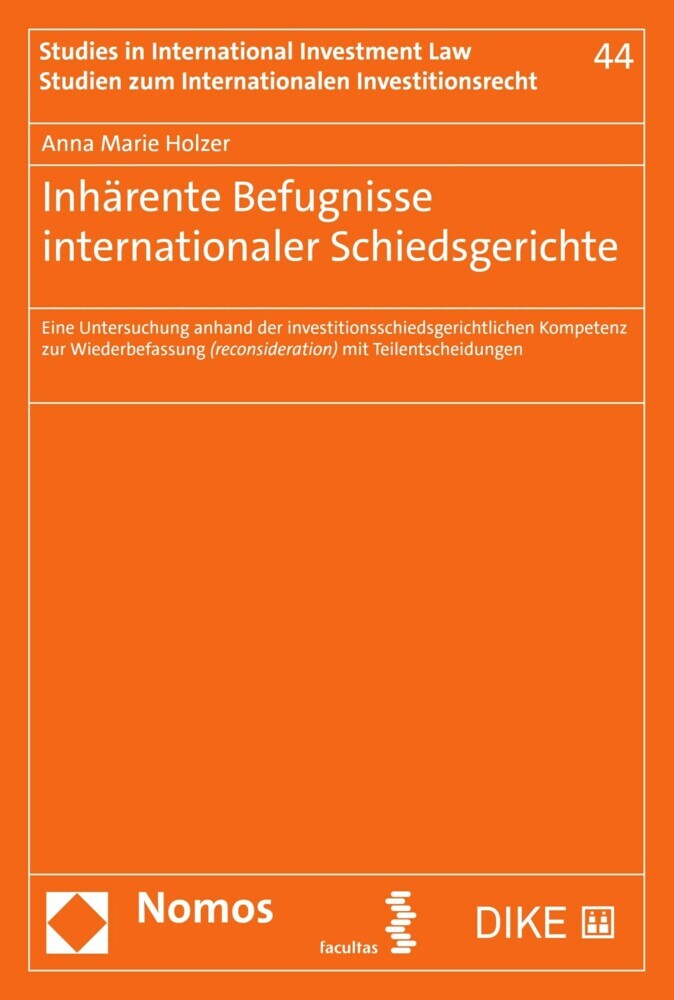 Inhärente Befugnisse internationaler Schiedsgerichte main product photo
