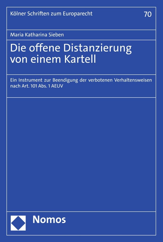 Die offene Distanzierung von einem Kartell main product photo