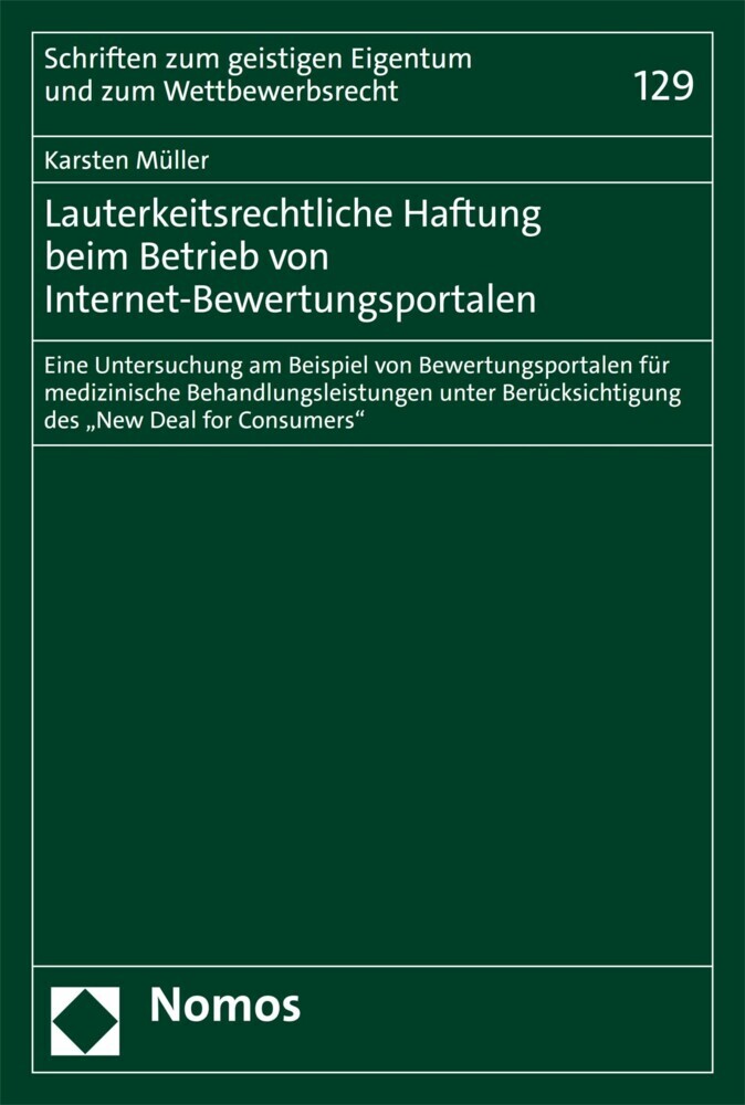 Lauterkeitsrechtliche Haftung beim Betrieb von Internet-Bewertungsportalen main product photo