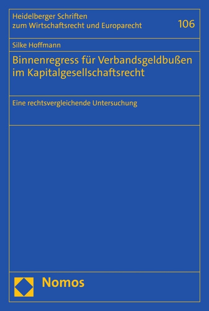 Binnenregress für Verbandsgeldbußen im Kapitalgesellschaftsrecht main product photo