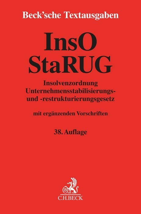 Insolvenzordnung / Unternehmensstabilisierungs- und -restrukturierungsgesetz main product photo