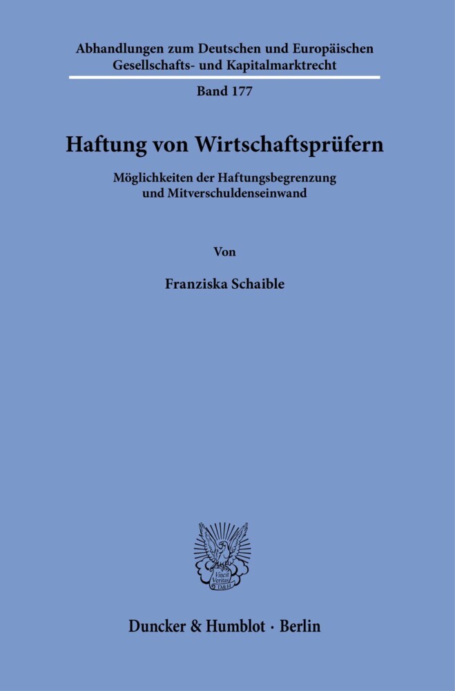 Haftung von Wirtschaftsprüfern. main product photo