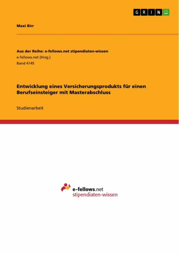 Entwicklung eines Versicherungsprodukts für einen Berufseinsteiger mit Masterabschluss main product photo