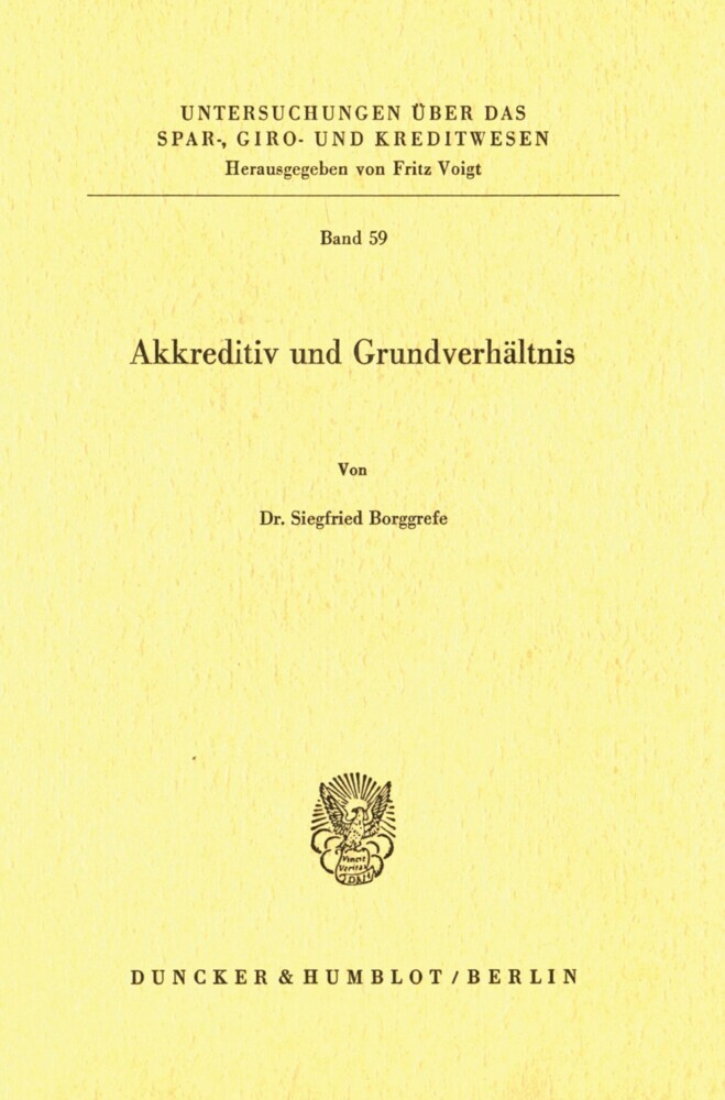 Akkreditiv und Grundverhältnis. main product photo